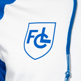 FCL Hoodie Retro Logo Weiss - Blau - FCL Fanshop
