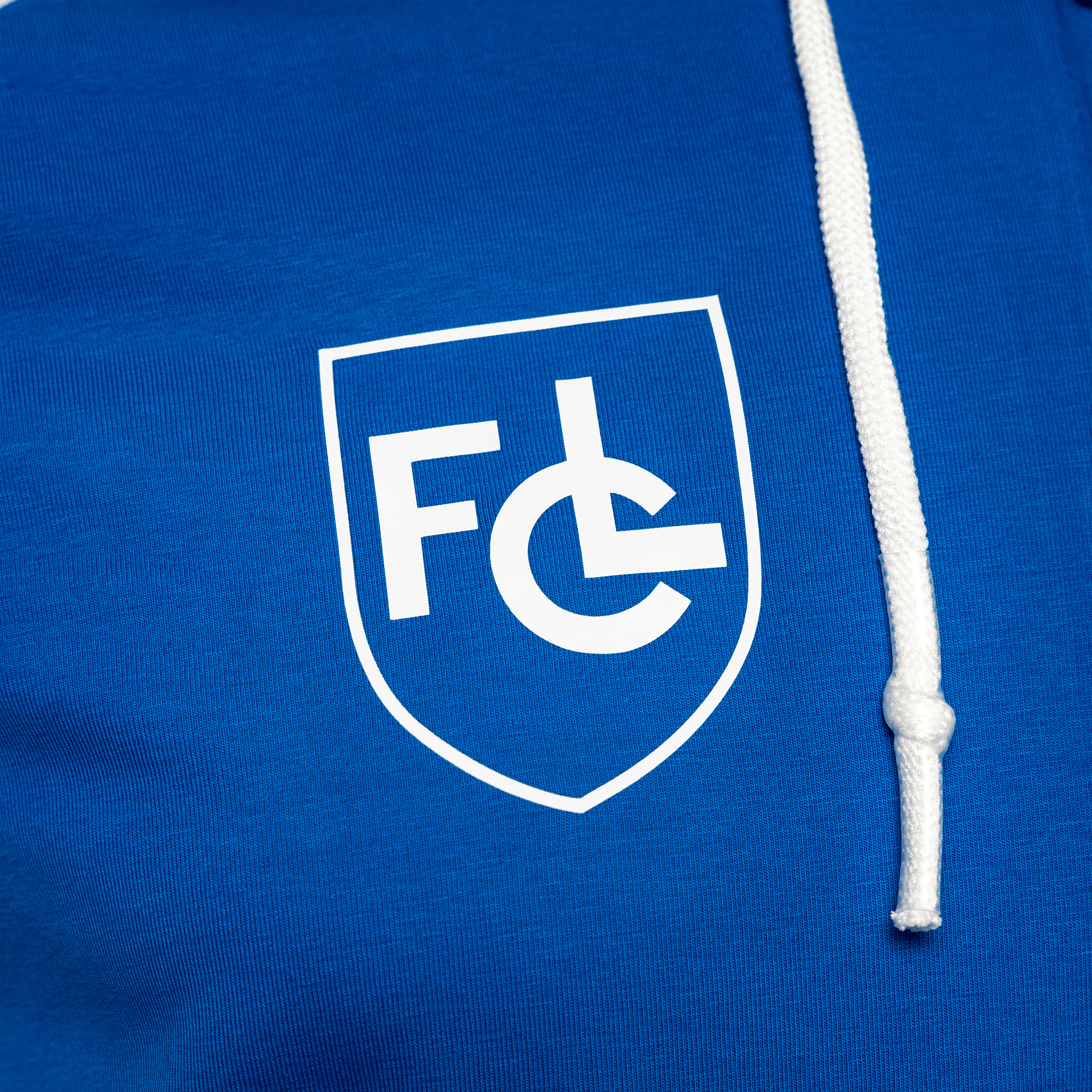 FCL Zip Hoodie Retro Logo Blau - Weiss - FCL Fanshop