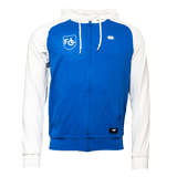 FCL Zip Hoodie Retro Logo Blau - Weiss - FCL Fanshop